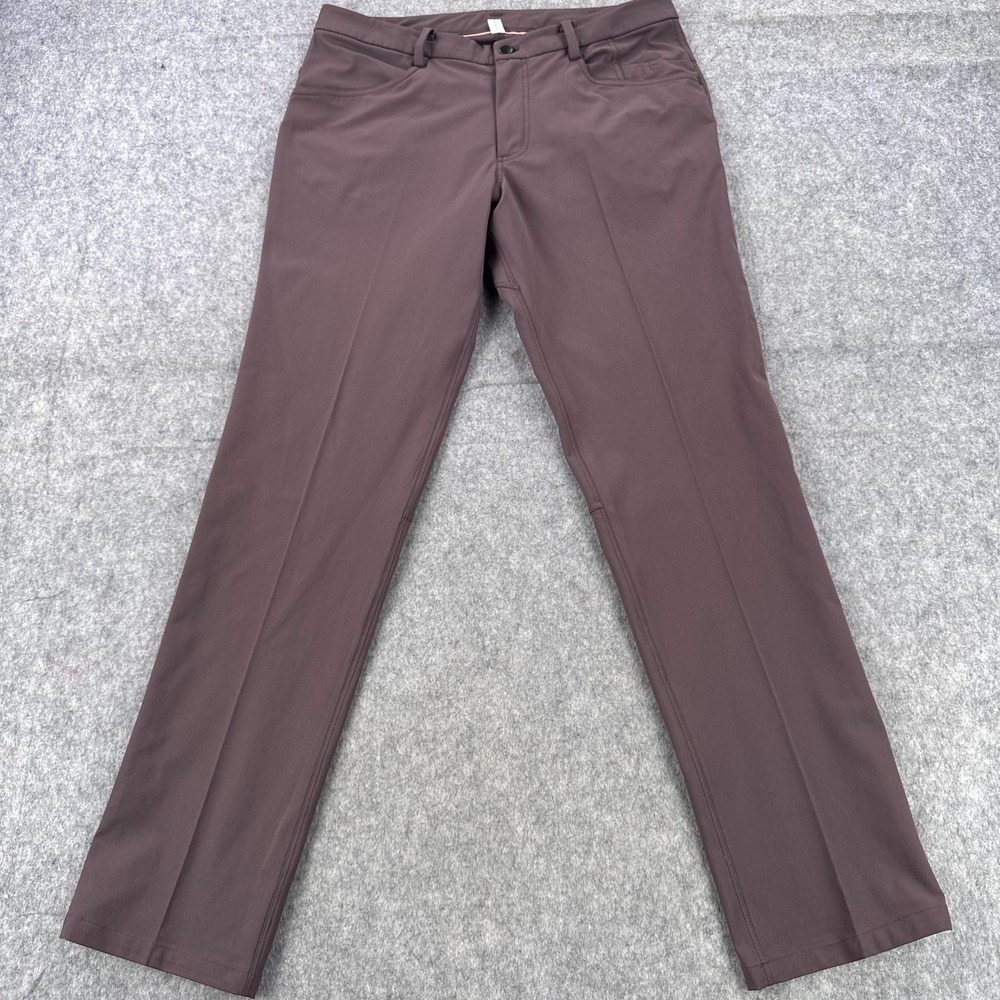 Lululemon Pants Mens 34x31 Brown Stretch Chino 5 Pocket Straight Leg Casual